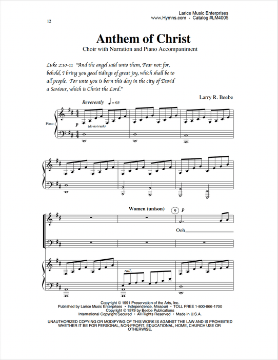 Oh, Come, Let Us Adore Him - Christmas Program - Choir, Congregation