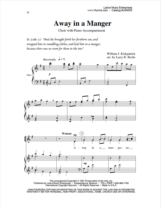 Oh, Come, Let Us Adore Him - Christmas Program - Choir, Congregation