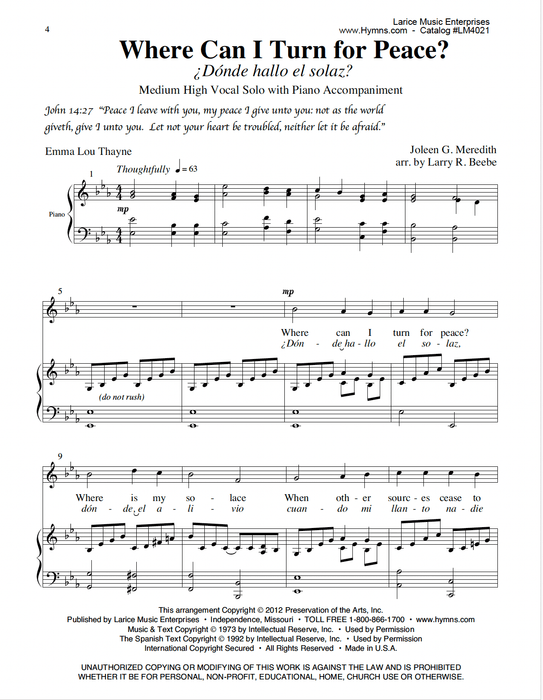 Sing a Song of Joy - Medium High Voice, Vol. 1