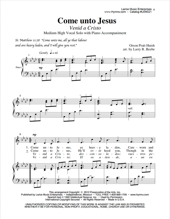 Sing a Song of Joy - Medium High Voice, Vol. 1