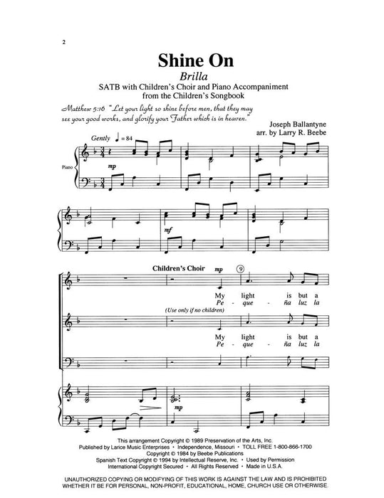 Shine On - SATB and Children's Choir