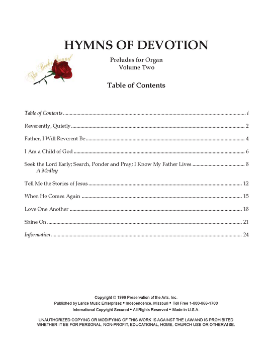 Hymns of Devotion - Volume 2 - Organ