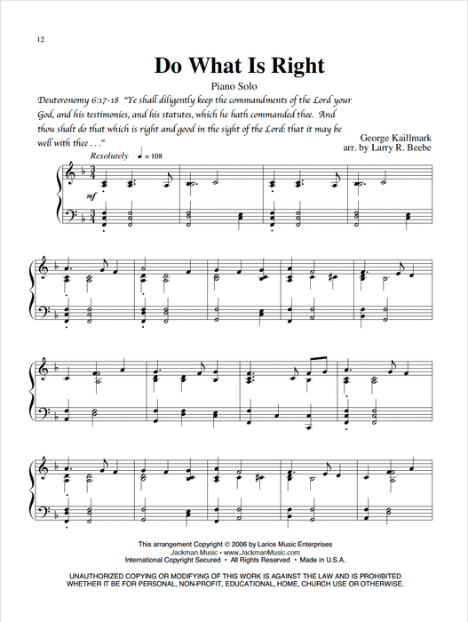 Testimony of Faith - Volume 3 - Piano