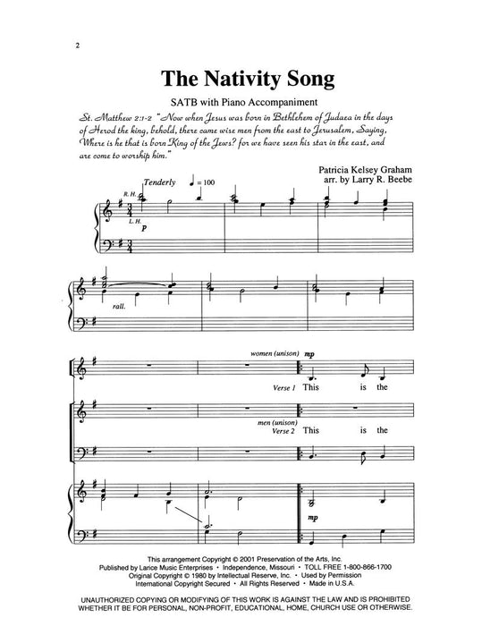 The Nativity Song - SATB