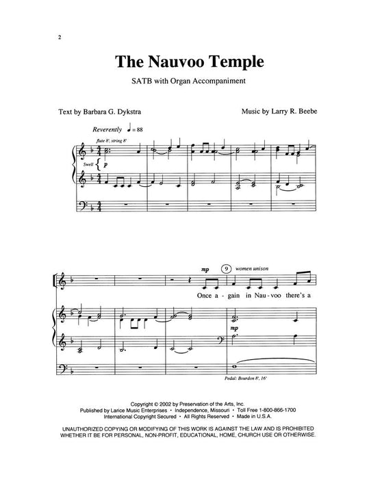 The Nauvoo Temple - SATB