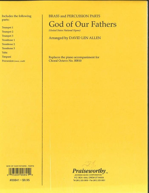 God of Our Fathers - Brass & Percussion Parts | Sheet Music | Jackman Music