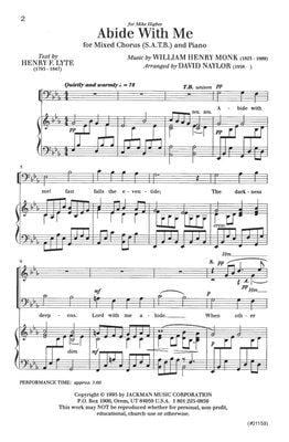 Abide With Me Satb Naylor | Sheet Music | Jackman Music
