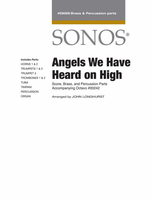 Angels We Have Heard on High - Conductor Score & Parts | Sheet Music | Jackman Music
