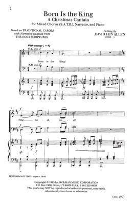 Born Is The King Cantata | Sheet Music | Jackman Music