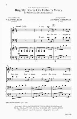 Brightly Beams Our Fathers Mercy Ttbb | Sheet Music | Jackman Music