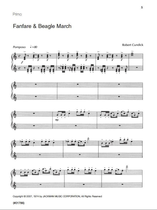 Epsom Esq Five Pieces For Piano Four Hands | Sheet Music | Jackman Music