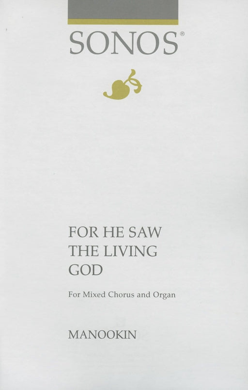For He Saw the Living God - SATB | Sheet Music | Jackman Music