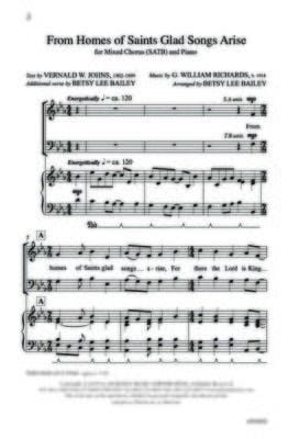 From Homes Of Saints Glad Songs Arise Satb | Sheet Music | Jackman Music