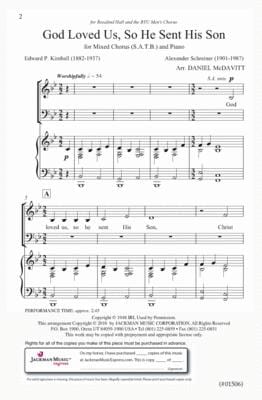God Loved Us So He Sent His Son Satb | Sheet Music | Jackman Music