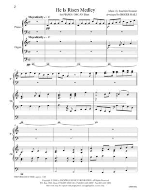 He Is Risen Medley Piano Organ Duet | Sheet Music | Jackman Music