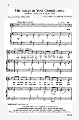 His Image In Your Countenance Satb | Sheet Music | Jackman Music