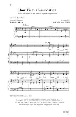 How Firm A Foundation Satb Wolford | Sheet Music | Jackman Music