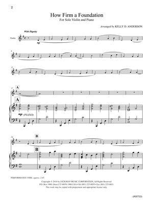 How Firm A Foundation Violin Solo Anderson | Sheet Music | Jackman Music