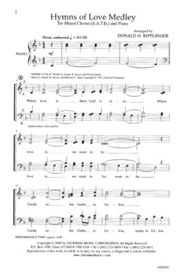 Hymns Of Love Medley Satb | Sheet Music | Jackman Music