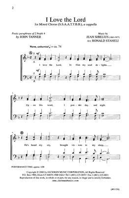 I Love The Lord Ssaattbb A Cappella | Sheet Music | Jackman Music