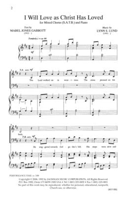 I Will Love As Christ Has Loved Satb | Sheet Music | Jackman Music