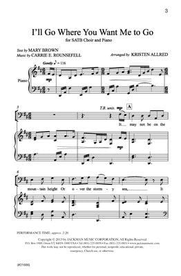 Ill Go Where You Want Me To Go Satb Allred | Sheet Music | Jackman Music