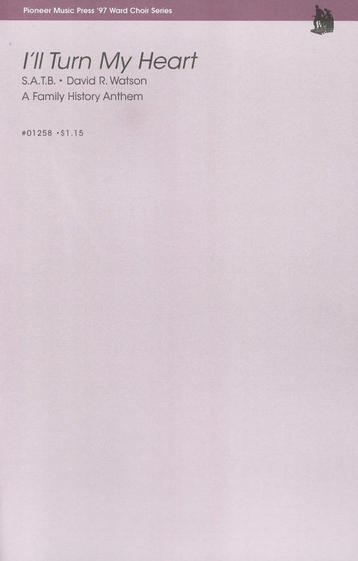 I'll Turn My Heart - SATB | Sheet Music | Jackman Music