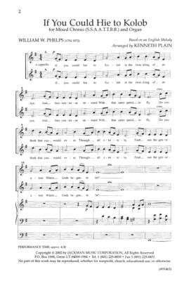 If You Could Hie To Kolob Ssaattbb | Sheet Music | Jackman Music