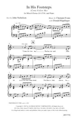 In His Footsteps Come Follow Me Satb | Sheet Music | Jackman Music