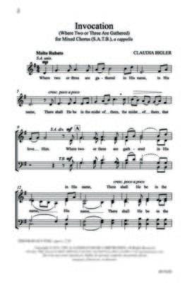 Invocation Where Two Or Three Are Gathered Satb A Cappella | Sheet Music | Jackman Music