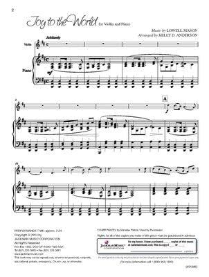 Joy To The World Violin Solo | Sheet Music | Jackman Music