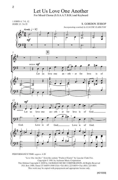 Let Us Love One Another Ssatb | Sheet Music | Jackman Music