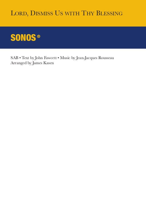 Lord Dismiss Us with Thy Blessing - SAB | Sheet Music | Jackman Music