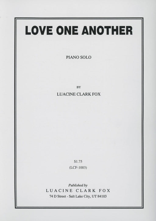 Love One Another - Piano Solo - Fox | Sheet Music | Jackman Music