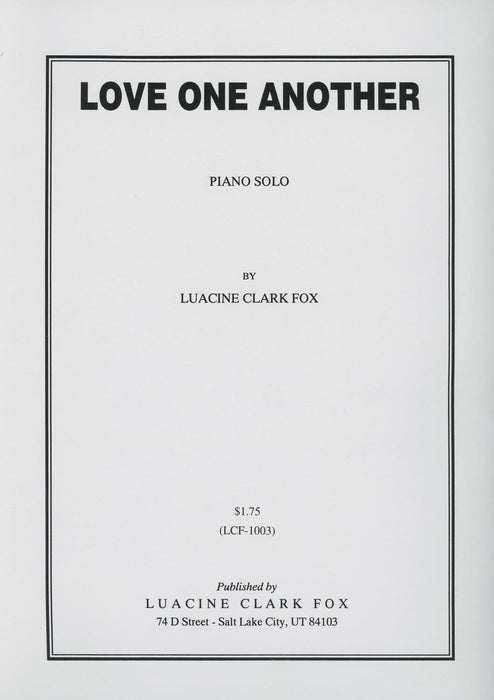 Love One Another - Piano Solo - Fox | Sheet Music | Jackman Music