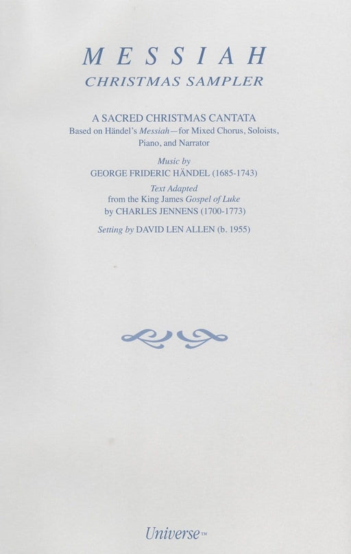 Messiah Christmas Sampler - Cantata | Sheet Music | Jackman Music