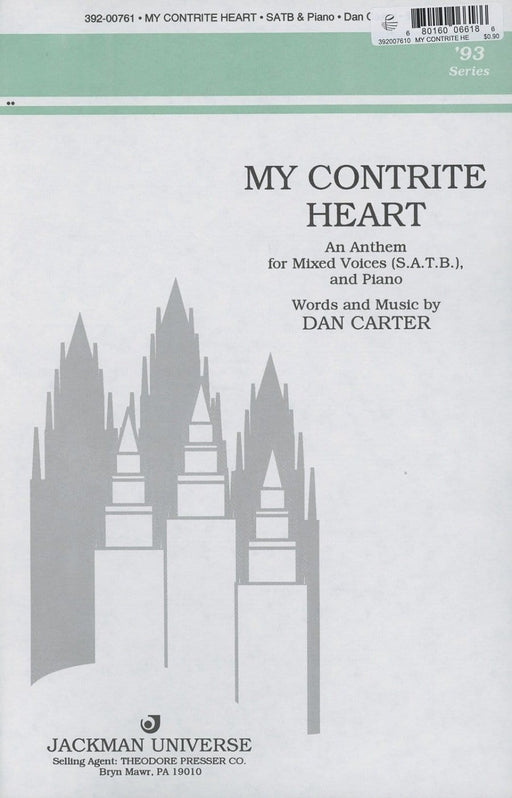 My Contrite Heart - SATB | Sheet Music | Jackman Music