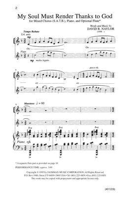 My Soul Must Render Thanks To God Satb W Opt Flute | Sheet Music | Jackman Music
