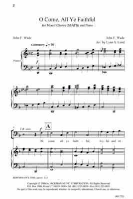O Come All Ye Faithful Ssatb Lund | Sheet Music | Jackman Music