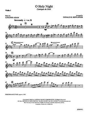 O Holy Night C Instrument Part Packet | Sheet Music | Jackman Music