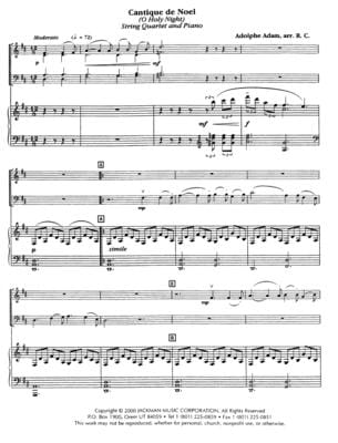 O Holy Night Cantique De Noel String Quartet | Sheet Music | Jackman Music