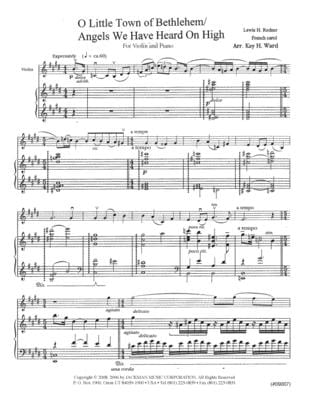 O Little Town Of Bethlehem Angels We Have Heard On High Adv Violin Solo | Sheet Music | Jackman Music