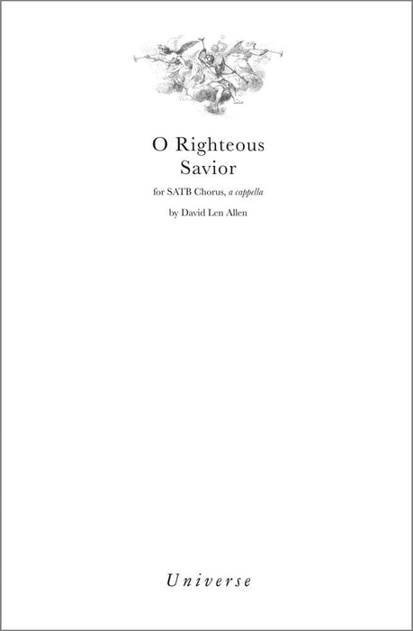 O Righteous Savior - SATB | Sheet Music | Jackman Music