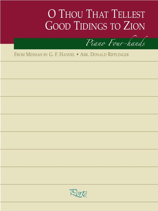 O Thou That Tellest Good Tidings to Zion - Piano four-hands | Sheet Music | Jackman Music