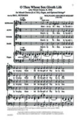 O Thou Whose Son Giveth Life Ave Verum Corpus Satb Organ | Sheet Music | Jackman Music