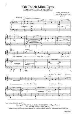 Oh Touch Mine Eyes Satb | Sheet Music | Jackman Music