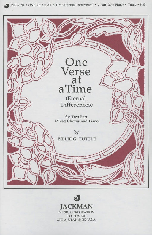 One Verse at a Time - 2 part | Sheet Music | Jackman Music