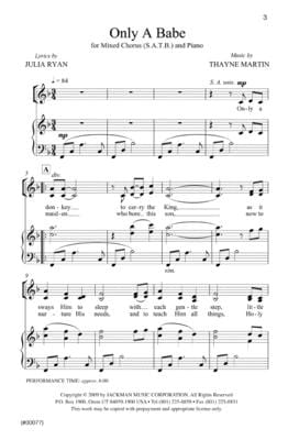 Only A Babe Satb | Sheet Music | Jackman Music