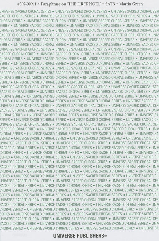 Paraphrase on "The First Noel" - SATB | Sheet Music | Jackman Music