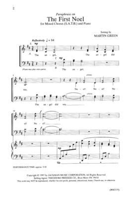Paraphrase On The First Noel Satb | Sheet Music | Jackman Music